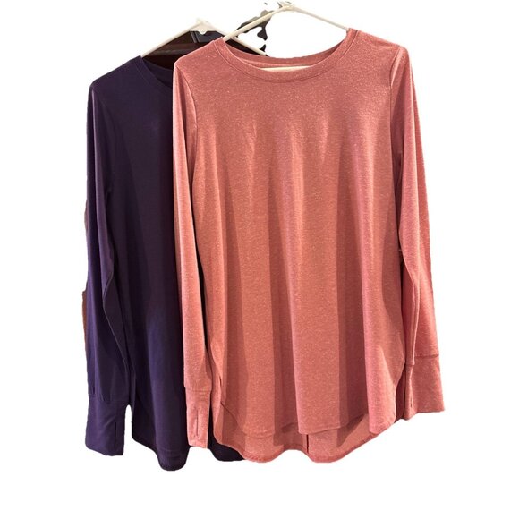 Tek Gear, On The Go Gear, Long Sleeve Top, Purple and Pink Size Medium - Picture 2 of 5